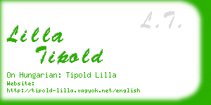 lilla tipold business card